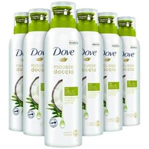 DOVE Mousse Doccia Olio di Cocco 6x200 ml (Confezione da 6)