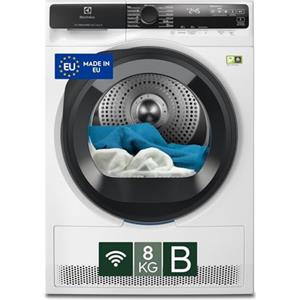 Electrolux Serie 700 DelicateCare, Asciugatrice a Pompa di Calore, 8 kg, EW7H58GY, Classe B, 13 Programmi, Tecnologia MixCare e SensiCare, Connettività Smart App, 63 dB, 850x596x636 mm