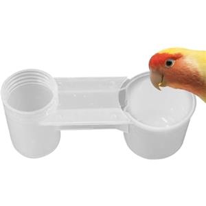 Generic Abbeveratoio per pollame | Abbeveratoio per uccelli a gabbia con bottiglia - Dispenser a due porte per piccioni parrocchetti fringuelli galline giardino casa