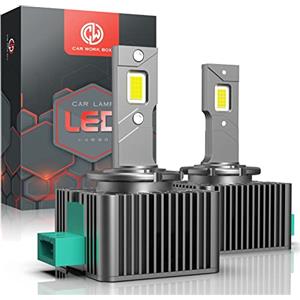 CAR WORK BOX D3S LED Lampadine Per Auto, Sostituzione Per Lampadine HID Xenon, 60W 12000LM 6000K Lampadine Per Fari Auto