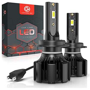 CAR WORK BOX H7 LED Lampadine per Fari, 28000LM 130W 6500K Bianco Freddo Abbaglianti e Anabbaglianti LED Kit per 12V Auto, 2 Pezzi