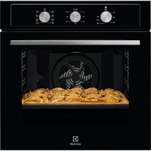 Electrolux Forno Multifunzione da Incasso EOH2H04K Serie 300, 60 cm, 72 L, Classe A+, Funzione Pizza & Grill Ventilato, Pulizia AquaClean, Vano XL InfiSpace, Vetro Nero, EOH2H04K, 590x560x550 mm