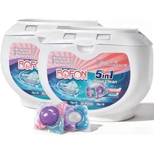 BOFON Pods Lavatrice 15 × 12 g + 15 × 20 g | Detersivo Lavatrice in Capsule con Profumi Esclusivi di IFF, Givaudan & Firmenich | Profumo Microcapsulato 24 h | 10 × Potenza di Lavaggio a 20 °C (2)