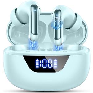 Motost Cuffie Bluetooth 5.3 HiFi Stereo 48H con 4 ENC Mic, Auricolari in Ear Sport USB-C LED Display, IP7 Impermeabili per Androide/iOS