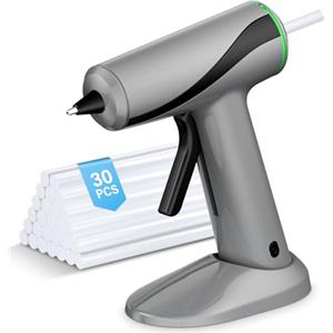 Pakinui Pistola Colla a Caldo Senza Fili, pistola colla caldo professionale con batteria da 2000 mAh, Preriscaldamento rapido in 40 secondi, per fai da te, artigianato e riparazioni rapide