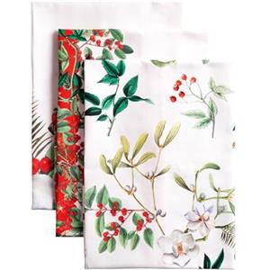 Maison d' Hermine Noel - Set di 3 asciugamani da cucina in 100% cotone, per bar, per il giorno del Ringraziamento, Natale (50 cm x 70 cm)