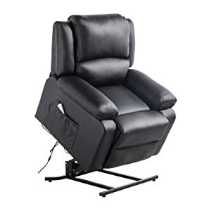 LOUNGITUDE - Poltrona relax elettrica con sollevatore e riscaldatore massaggiante - Simili - Nero