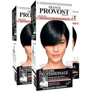 Franck Provost Tinta Permanente Riutilizzabile per Capelli con Trattamento di Bellezza Colorazione Professionale e Copertura Ottimale a Lunga Durata Colore 1.0 Nero ebano - 3 Tinte