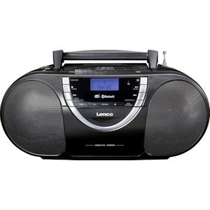 Lenco SCD 6900 - Radio portatile DAB+ DAB+ - Bluetooth - Radio FM - Boombox con lettore CD/MP3 - lettore cassette - Ingresso USB - AUX-In - Jack per cuffie da 3,5 mm - Nero