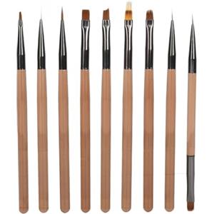 Dioche Set di Pennelli per Unghie Gel UV 7 Pezzi, Pennello per Ricostruzione Gel in Poliestere, Punte per Nail Art, Penna per Pittura per Applicazioni Acriliche, Salone Fai Te