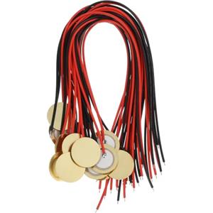 GOOHOCHY 15pezzi Pickup Piezoeletttrico in Ottone Con Fili Per Chitarra Acustica Trasduttore Microfono Trigger Buzzer Per Strumenti Musicali