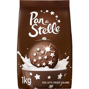 Pan di Stelle Biscotti Frollini con Cacao, Cioccolato e Latte Fresco Italiano, Colazione Ricca di Gusto, 1 Kg