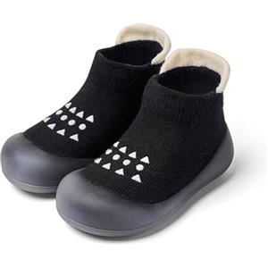 Aggroot Scarpe Calzino per Bambini Antiscivolo Scarpe per Primi Passi Calzini Bambino con Suola in Gomma Pantofole Bambino Unisex Scarpe Bambino