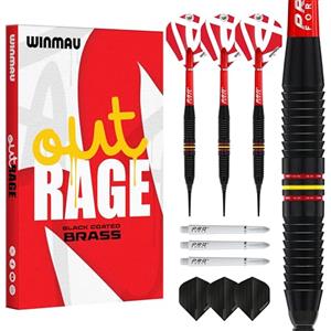 WINMAU Outrage 18g Freccette in Ottone Softip con Alette Prism Alpha e Prism Force Aste (Steli)