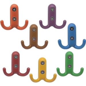 YDHfdc 7 Ganci Appendiabiti da Parete in Lega di Zinco, Doppio Gancio, Metallo, U-shape o S-shape, per Camera da Letto, Bagno, Cucina, Ufficio