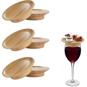 ERFGT 6 Pezzi Topper per Bicchieri da Vino, Topper per Salumi in Vetro da Vino, Topper per Calici da Vino, Charcuterie Wine Toppers, Sottobicchieri per Calici da Vino, per Bicchieri da Vino, Antipasti