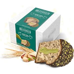 Dolcesicilia Panettone Dais Panettone Ai Grani Antichi di Sicilia Con Crema al Pistacchio1000 g