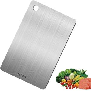 BOBOZHONG Taglieri,Taglieri per la Cucina in Acciaio Inossidabile 304,Tagliere in Titanio,Tagliere Facile da Pulire, Antibatterico e Anti-Muffa,per Cucina Outdoor Camping Hiking (15x25cm)