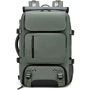 FANDARE Antifurto Ventiquattrore Borsa a tracolla Zaino PC Portatili Uomo Rolltop Zainetto con USB Donna Zaini da Escursionismo Borsa a mano viaggio Lavoro Borsa a tracolla Verde militare