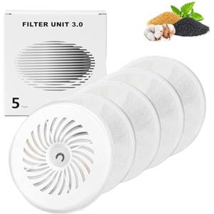 Kongming Filtri Fontanella per Gatti, Filtro Dispenser Acqua Gatti con Resina e Carboni Attivi compatibile con Fontana per Gatti 1,85L/2L/1,8L (5 pezzi)