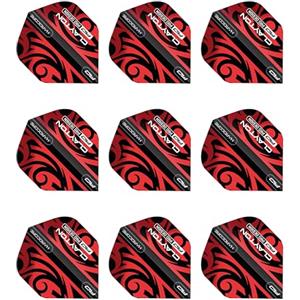 RED DRAGON Hardcore Jonny Clayton Rosso e Nero Tribal Freccette - 3 set per confezione (totale 9 voli freccette)