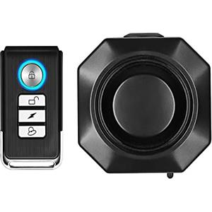 HoneTeek Allarme wireless per bici a distanza, impermeabile, ricaricabile tramite USB, antifurto, per bicicletta, moto, sicurezza wireless, sensore di movimento a vibrazione