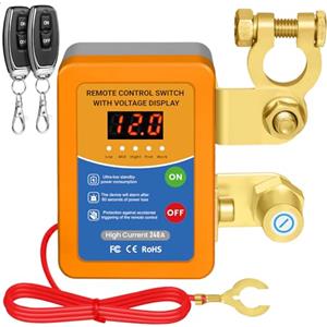 Mtchavno Stacca Batteria per Auto 12V 240A, Interruttore di Isolamento della Batteria Staccabatteria Automatico Antifurto Auto Senza Fili con Telecomando per Auto RV ATV Camion Barca Trattore