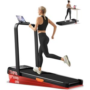 LONTEK Tapis Roulant Salvaspazio con Inclinazione 15%, Tapis Roulant Elettrico 10KM/H con 2.5HP Motore Silenzioso, Treadmill for home, Max 136KG