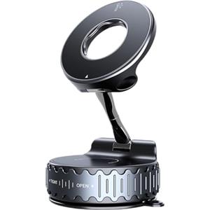 Xynovate Supporto Magnetico Cellulare Auto, Porta Cellulare Auto Calamita, 2025 Migliorato, 360° Rotazione Pieghevole, Montaggio su Cruscotto, Bocchette e Parabrezza, Adatto a Tutti Smartphone