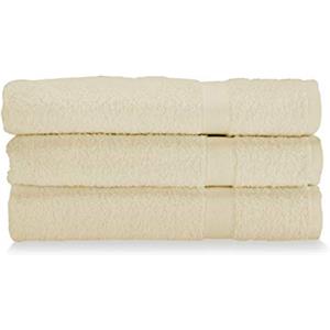 Gabel Asciugamani Viso, Spugna di Puro Cotone Idrofilo, 60 x 100 cm, Ecru', Set da 3 Pezzi