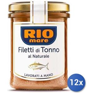 Rio mare 12x Multipack Tonno Rio Mare Gr 180 Naturale Filetti Vetro
