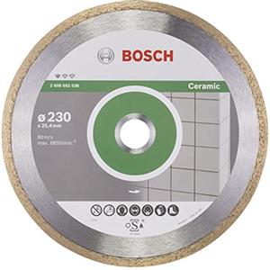 Bosch Professional 1x Disco Diamantato Standard for Ceramic, per Pietra, Piastrelle, Ceramica, Ø 230 x 25,40 x 1,6 x 7 mm, Accessori per Tagliapiastrelle