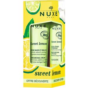Nuxe Sweet Lemon Kit: Stick Labbra Idratante 4g e Crema Mani 30ml Bio e Vegana