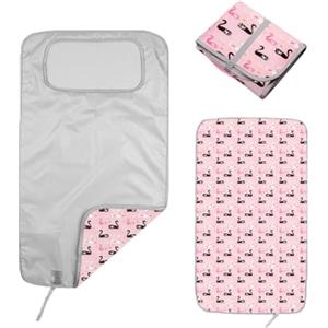 Hamur Home Fasciatoio Portatile Pieghevole Impermeabile 40 X 70 Cm Fasciatoio Riutilizzabile Lavabile In Lavatrice - Neonato Esterno Casa Viaggio Regalo Battesimo Bimbo (Swan)