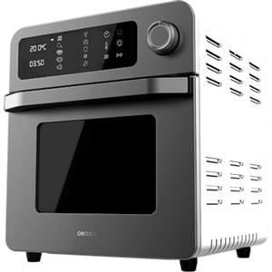 Cecotec Forno Friggitrice Bake&Fry 1500 Touch. 15 Litri, 1700 W, Risultati più sani, Schermo touch, 10 Menu preimpostati, Acciaio inossidabile, 60-230 º, Kit di accessori.
