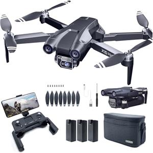 CHUBORY Drone GPS con telecamera 4K, tempo di volo lungo 90 min, raggio di controllo lungo 1000 m, ritorno automatico, follow automatico, motore brushless, quadricottero RC CHUBORY X10 PRO per principianti