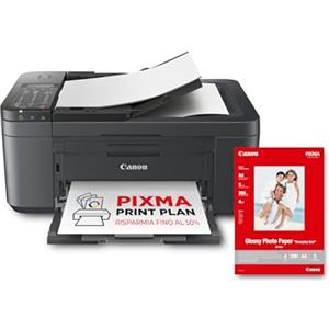 Canon PIXMA TR4755i stampante multifunzione wireless 4 in 1, Stampa, Scansione, Copia, Fax - Fronte/Retro, ADF 20 Fogli, PIXMA Print Plan, Nero - Include Carta Fotografica A4 GP-501, 5 Fogli