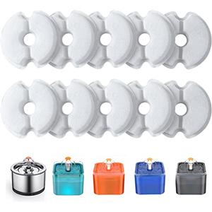 Yiupea Filtro Fontanella per Gatti 10 Pezzi,Yiupea Fontana Per Gatti Filtro Per Fontana Gatto/Cane 2L&2.5L/67-84 oz, con Carbone Attivo e Resina-Tripla Filtrazion