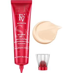 FV Fondotinta Idratante, Lunga Durata & Coprente Media, Impermeabile, Fondotinta Leggero con Finitura Nauturale, Per Pelle Secche/Miste, 30g, Nourishing Ivory
