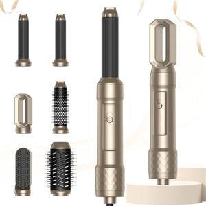 Atopskins Airstyler Spazzola soffiante 6 in 1 Atopskins Air Styler set con Hair Styler 6 accessori per asciugare i capelli in ferro arricciacapelli, spazzola soffiante, spazzola lisciante per capelli, per