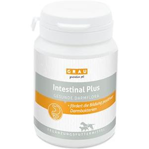 GRAU L'originale Intestinal Plus compresse, Per la rigenerazione della flora intestinale, con importanti probiotici e batteri intestinali, 1 confezione da 60 pezzi, integratore alimentare per cani e gatti