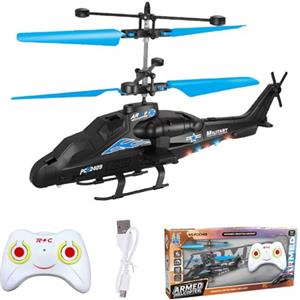 SNZ Elicottero RC per ragazzi, drone con luce LED per bambini giocattoli dai 6 7 8 9 10+ anni, robot a induzione a infrarossi, mini elicottero, avvio con un pulsante, giocattoli volanti ragazzi e ragazze