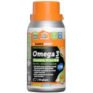 NAMEDSPORT Omega 3 Double Plus - Integratore di Acidi Grassi Essenziali con 60 Soft Gel, Alta Concentrazione di EPA e DHA