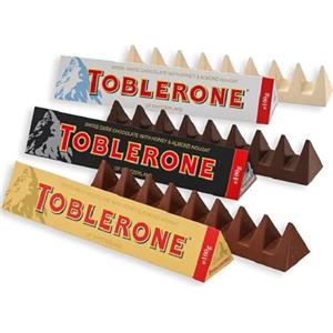 CAIYA Toblerone Mix, Tris di Tavolette al Cioccolato Fondente, Latte e Bianco, 100 g
