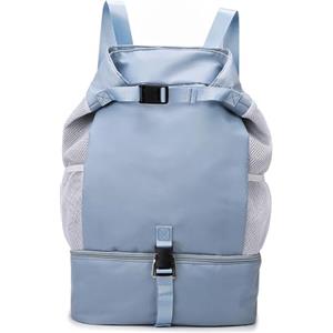 Vllcsla Borse Sportive Donna Nuoto Piccolo Zaino Sportivo Borsa Palestra per Donna con Tasca Bagnata e Portascarpe, Impermeabile Nuoto Weekend Bag Borsone da Viaggio