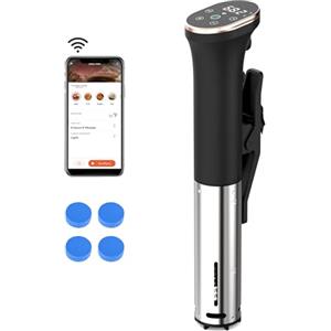 Karinear Sous Vide Roner, WIFI Roner Cucina a Bassa Temperatura, Cottura Cucina Macchina Professionale 1400W di Slow Cooker, 10-90℃ LED Disaplay Acciaio Inox Precisione Fornello Immersione Circolato