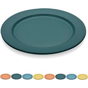 Kyraton piatto servizio piatti in plastica 8 pezzi 25cm, piatti leggeri infrangibili e riutilizzabili Microonde Safe BPA Free lavabile in lavastoviglie