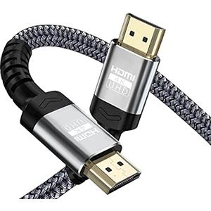 Soonsoonic 4K Cavo HDMI 2 metri | Cavi HDMI 2.0 ad alta velocità 18Gbps & 4K@60Hz HDR ARC HDCP2.2 CEC Ethernet intrecciato | per TV UHD, monitor,portatile, Xbox, PS4/PS5, ecc.
