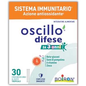 BOIRON Oscillo Difese 3 - Integratore Orosolubile per Bambini e Adulti, 30 Stick con Vitamine e Minerali