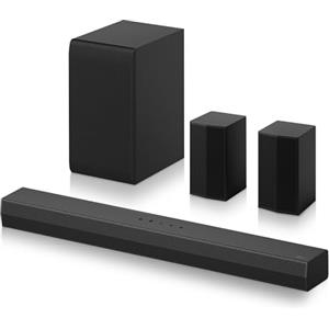 LG S40TR - Soundbar Intelligente, Potenza 400W e 4.1 Canali, con Intelligenza Artificiale, Prodotto Eco Smart Green, Suono Surround Dolby Atmos e DTS